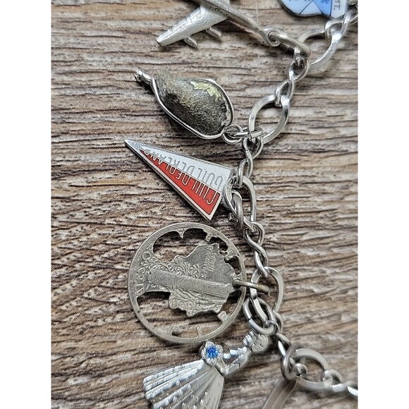 Vintage Sterling Silver 925 Loaded 11 Charms Bracelet 22g Unique Collection - Picture 3 of 14